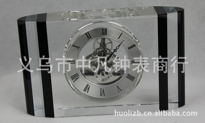 工廠直銷(xiāo) 透視機(jī)芯水晶不銹鋼材質(zhì)鈦金座鐘特價(jià)現(xiàn)貨